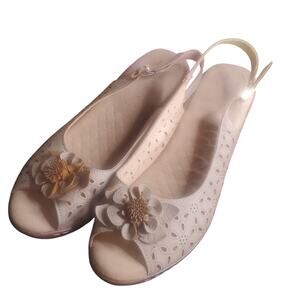 Patrizia by Spring Step Doriday Slingback Buckle Sandal Taupe Brown Size 10.5/11